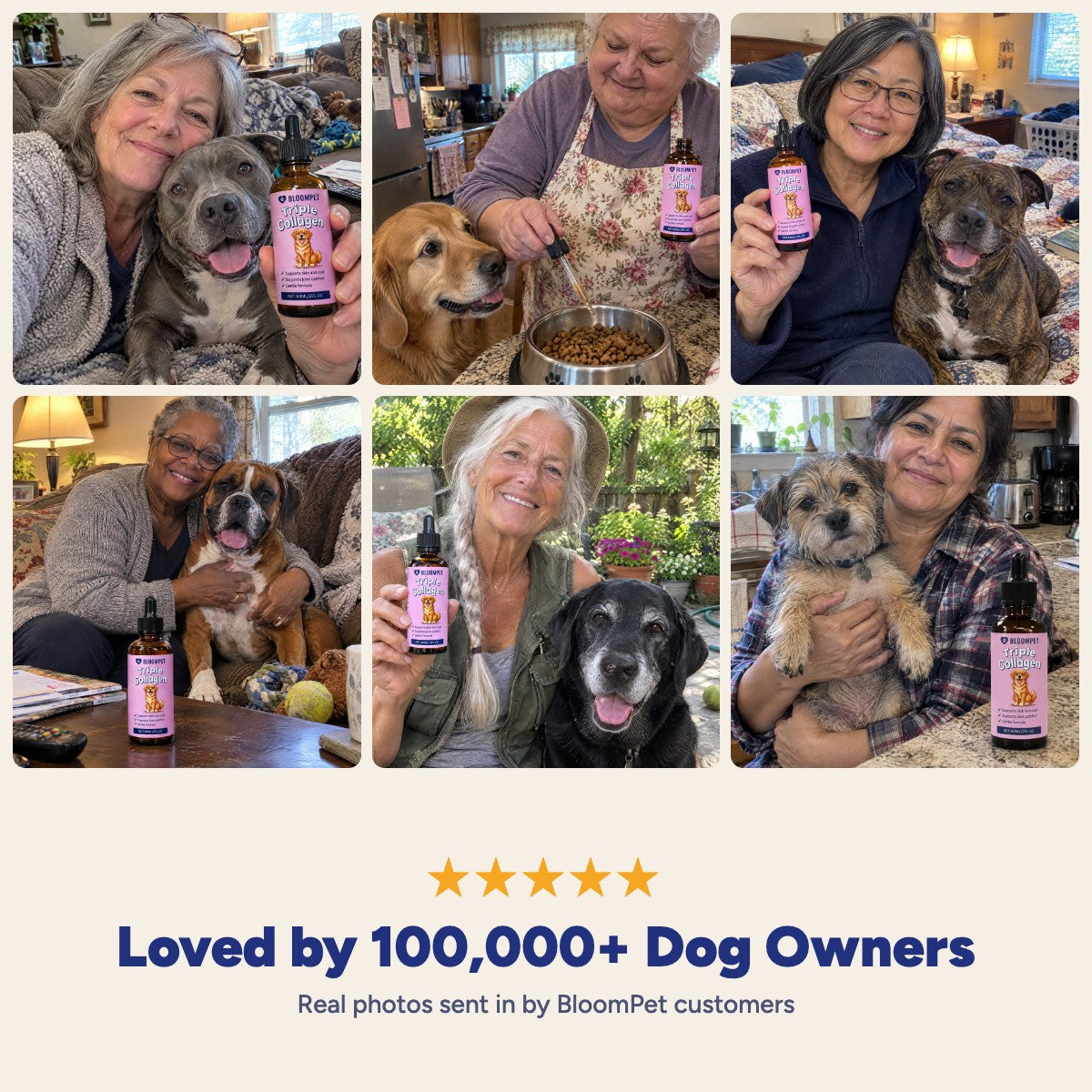 Loved by 100,000+ dog owners: customer photos