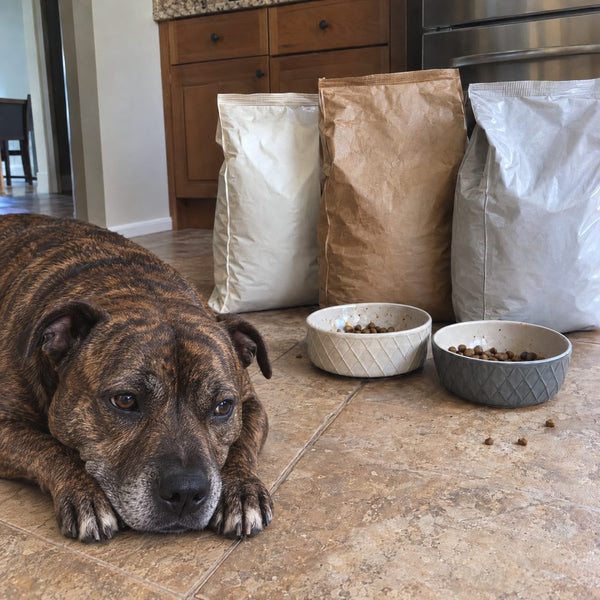 A bowl of special dog food